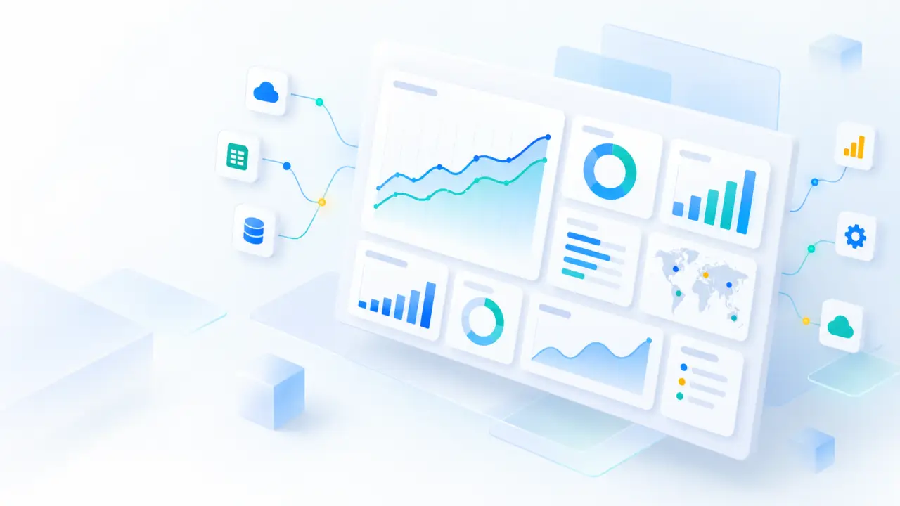 Tableau de bord de KPIs affichés en temps réel dans une interface modulaire