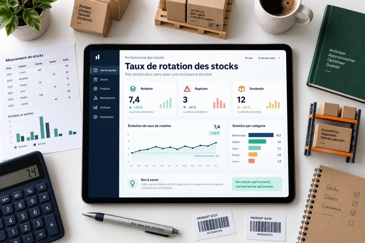Taux de rotation des stocks : le calcul qui révèle ruptures et surstocks