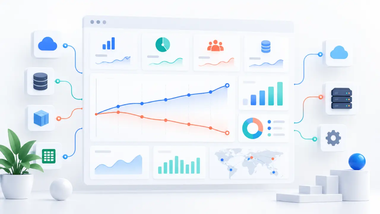 Tableau de bord regroupant plusieurs indicateurs de performance