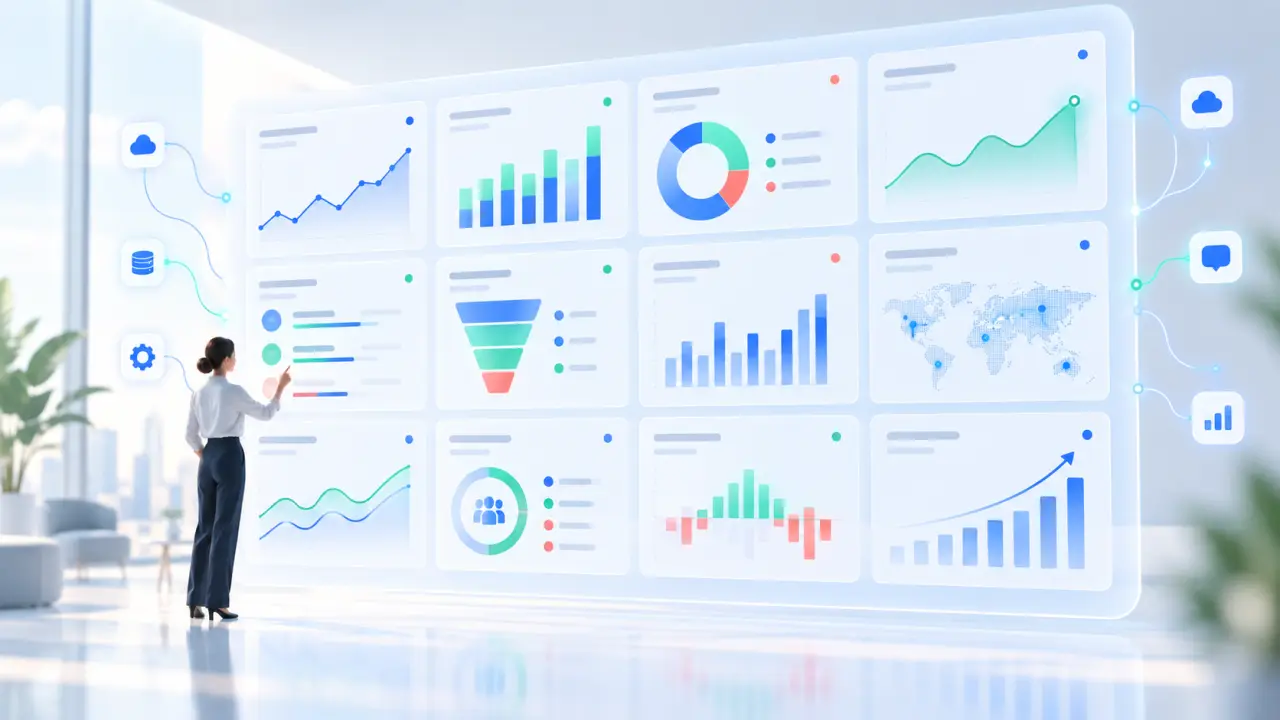 Tableau de bord présentant les indicateurs clés d'une PME en temps réel